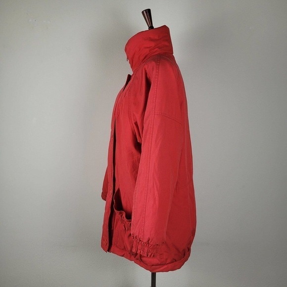 VTG Catherine Hall Jacket Womens Large Red 80s 90s Retro Puffer Winter Warm Coat - Picture 3 of 13